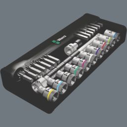 Wera 8100 SC 7 Zyklop Metal 1/2" Drive Ratchet & Socket Set 28 Pcs