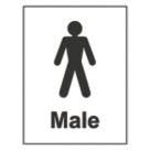 Essentials "Male" Toilet Door Sign 200mm x 150mm