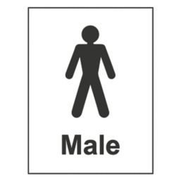 Essentials "Male" Toilet Door Sign 200mm x 150mm