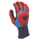 MCR Safety IP1071ND Cut & Impact Resistant Gloves Black/Blue/Red Large