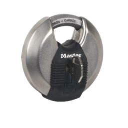 Master Lock Excell Stainless Steel  Weatherproof  Disc Padlock 80mm