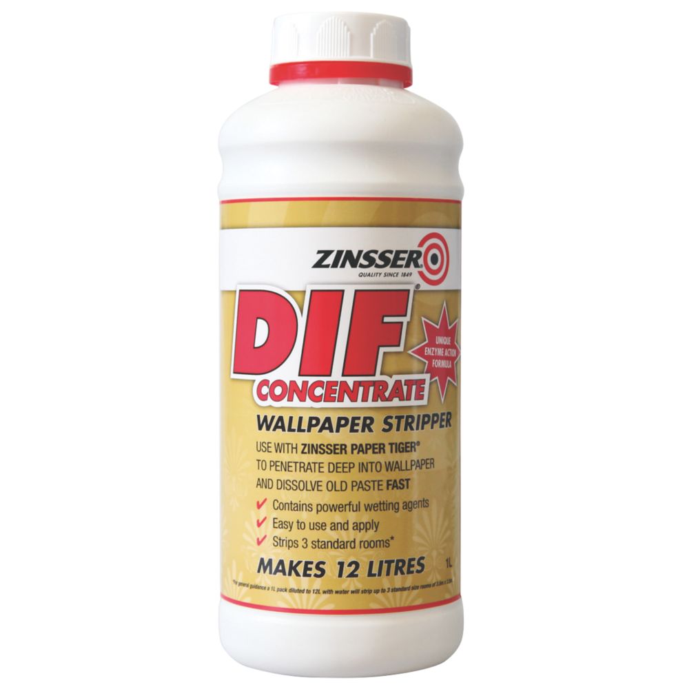 Zinsser DIF Wallpaper Stripper Concentrate 1Ltr | Wallpaper Strippers