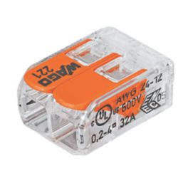 Wago 221-412 32A 2-Way Lever Connectors 100 Pack