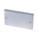 LAP  2-Gang Blanking Plate Brushed Stainless Steel