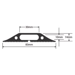 D-Line  Linkable Medium Duty Dual Channel Floor Cable Cover 9m Black