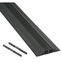 D-Line  Linkable Medium Duty Dual Channel Floor Cable Cover 9m Black