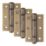 Smith & Locke Blencathra Door Handle, Latch & Hinge Set Antique Brass 6 Pcs