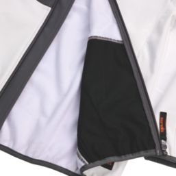 Scruffs Worker  Softshell Jacket White / Graphite Small 40" Chest