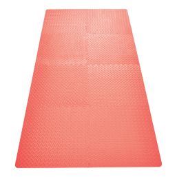 Essentials  Interlocking Floor Tiles Red 10mm 8 Pack