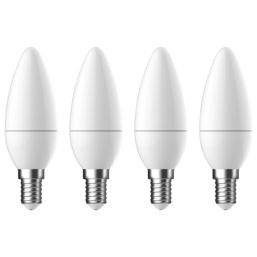 LAP  E14 Candle LED Light Bulb  470lm 4.2W 4 Pack