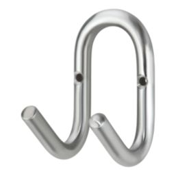 Essentials Double Hook Satin Stainless Steel 86mm