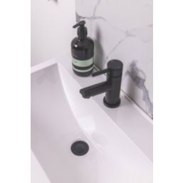 ETAL Slotted Push Button Basin Waste Matt Black 60mm