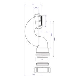 McAlpine Q10 Bath Trap White 40mm