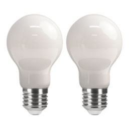 LAP  E27 A60 LED Light Bulb Milky 806lm 3.8W 2 Pack