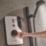 Triton ENlight White / Black 9.5kW Thermostatic Shower with Back to Wall Kit