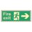Essentials  Photoluminescent "Fire Exit Man Right Arrow" Sign 150mm x 450mm