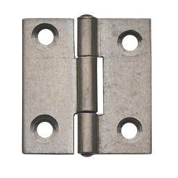 Self-Colour  Fixed Pin Butt Hinges 38mm x 36mm 2 Pack