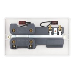 Vimark Pro 45A 2-Gang DP Cooker Switch & 13A DP Switched Socket White with Neon