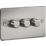 Knightsbridge  3-Gang 2-Way LED Intelligent Dimmer Switch  Brushed Chrome