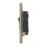 Contactum Lyric 10AX 6-Gang 2-Way Light Switch  Brushed Brass with Black Inserts
