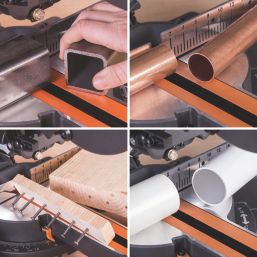 Evolution R210SMS-300+ 210mm  Electric Single-Bevel Sliding Multi-Material Mitre Saw 220-240V