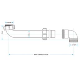 Viva Swivel 40mm Sink 1½" Space Saver Kit