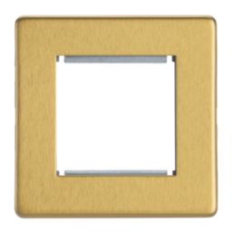 Contactum Lyric 2-Module Modular Faceplate Brushed Brass