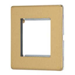 Contactum Lyric 2-Module Modular Faceplate Brushed Brass