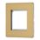 Contactum Lyric 2-Module Modular Faceplate Brushed Brass