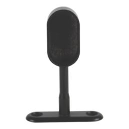 Essentials Rail End Brackets Black 30mm 2 Pack