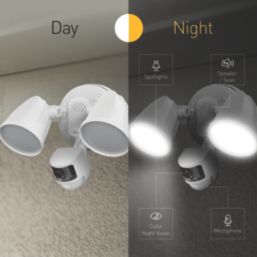 Swann SWIFI-4KFLOCAM White Wireless 4K Indoor & Outdoor Security Camera with Floodlight & PIR Sensor