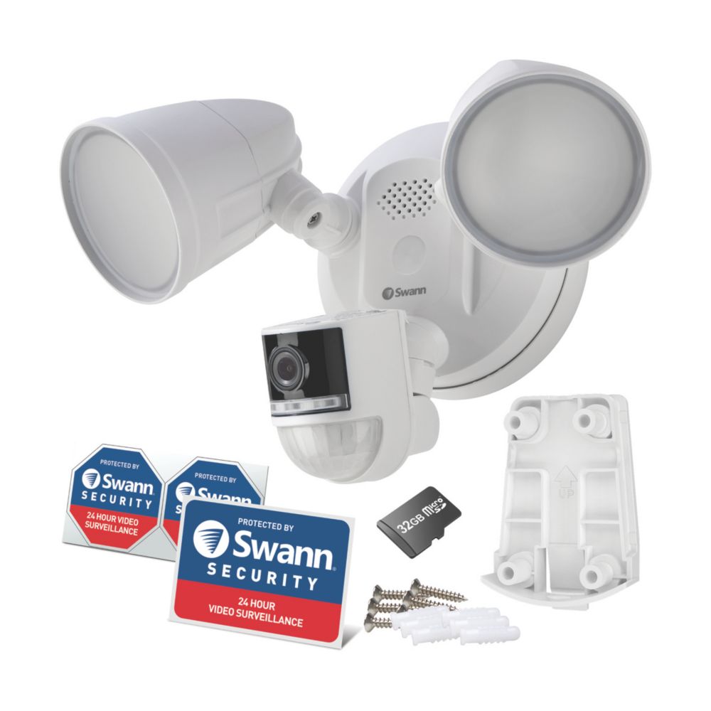 Swann SWIFI4KFLOCAM White Wireless 4K Indoor & Outdoor Security Camera