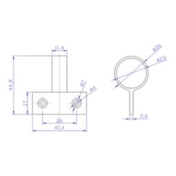 Smith & Locke Sash Window Ring Pull White 42mm x 45mm