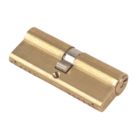 Yale Fire Rated 1 Star Double Euro Cylinder Lock BS 40-40 (80mm) Polished Brass
