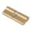 Yale Fire Rated 1 Star Double Euro Cylinder Lock BS 40-40 (80mm) Polished Brass