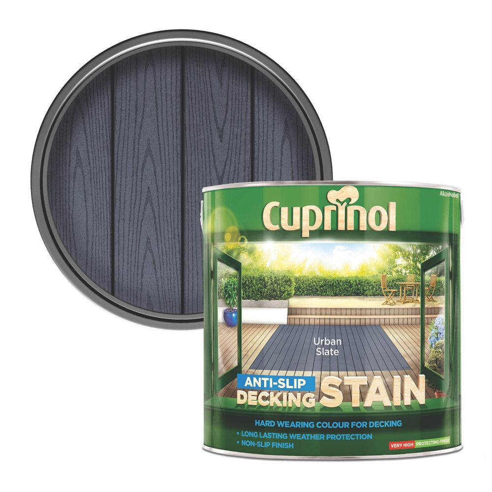 Cuprinol 2.5Ltr Urban Slate Anti Slip Decking Stain Screwfix