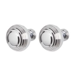 Essentials Garni Fluted Cabinet Knob Polished Chrome 32mm 2 Pieces