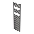 Flomasta 1600mm x 500mm 2480BTU Black Curved  Towel Radiator