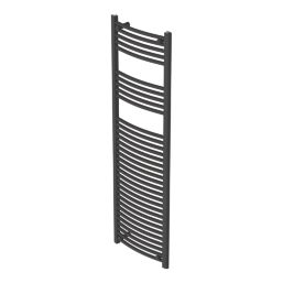 Flomasta 1600mm x 500mm 2480BTU Black Curved  Towel Radiator