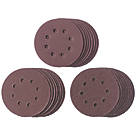 Einhell   Sanding Disc Set Punched 125mm 60, 120 & 180 Grit 25 Pack