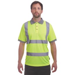 Site  Hi-Vis Polo Shirt Yellow 2X Large 49 1/2" Chest