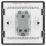 British General Evolve 20 A  16AX 1-Gang 2-Way Light Switch  Grey with Black Inserts