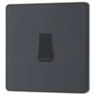 British General Evolve 20 A  16AX 1-Gang 2-Way Light Switch  Grey with Black Inserts