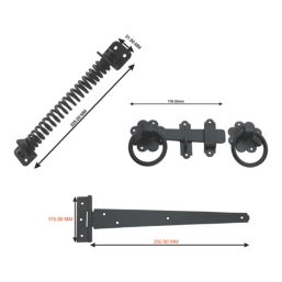 Smith & Locke Gate Latch Kit Black