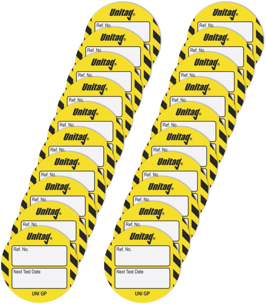 Scafftag Unitag Inserts (Yellow) 20 Pack - Screwfix
