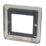 Hager Sollysta WRP2EUBSB 2-Module Modular Faceplate Brushed Steel