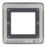 Hager Sollysta WRP2EUBSB 2-Module Modular Faceplate Brushed Steel