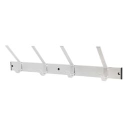 Smith & Locke 4-Hook Utility Rail Brushed Aluminium 460mm x 120mm
