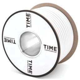 Time RG6 White 1-Core Round Coaxial Cable 25m Drum