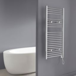 Flomasta  Flat Electric Towel Radiator 1100mm x 500mm Chrome 853BTU